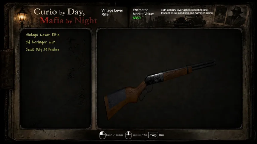 Скриншот 1 к игре Curio by Day, Mafia by Night