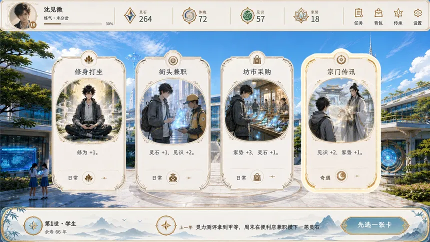 Скриншот 1 к игре 别人家孩子都筑基了！