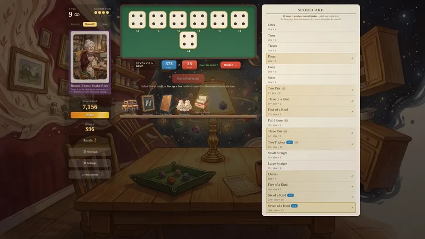 Скриншот 7 к игре Tumble: A Cozy Dice Roguelite