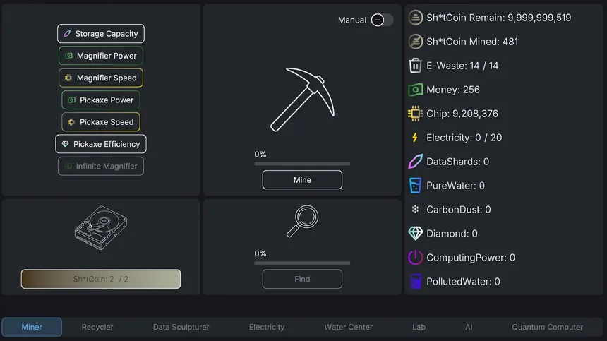 Скриншот 1 к игре Shit Coin Miner