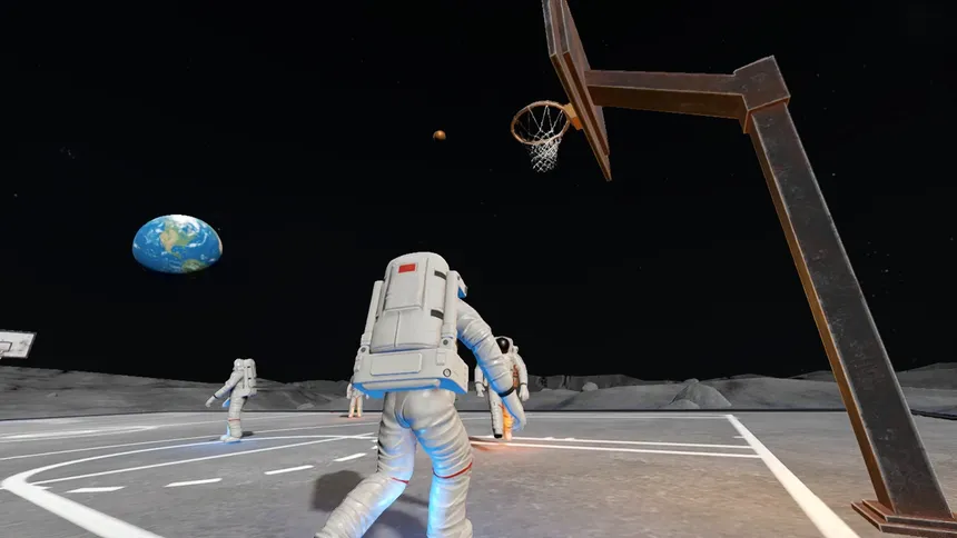 Скриншот 3 к игре Moon Basketball