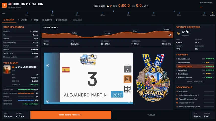 Скриншот 5 к игре Pro Endurance Series: Running Manager