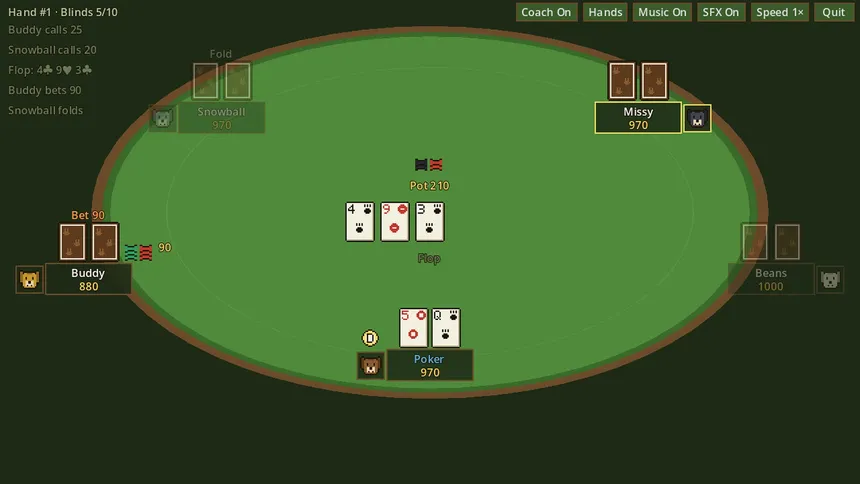 Скриншот 4 к игре Pixel Hold'em: Poker Coach