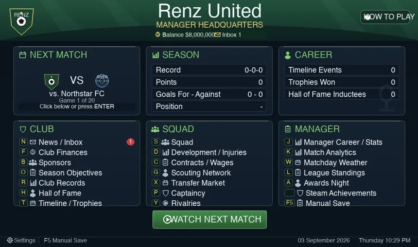 Скриншот 6 к игре Renz Soccer Sim