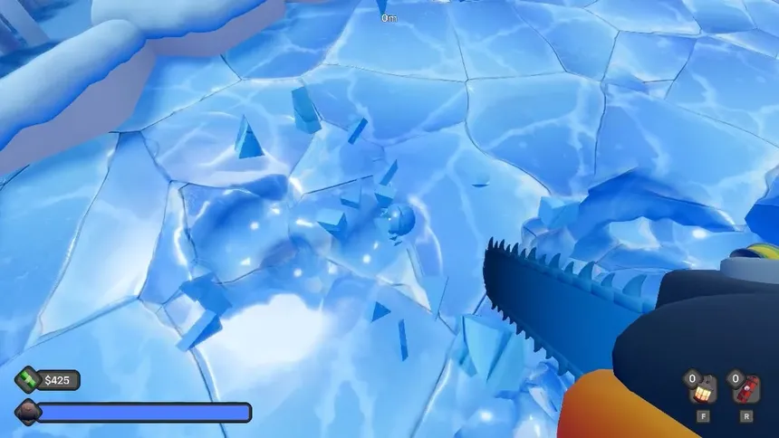 Скриншот 1 к игре Digging A Hole In Ice With A Chainsaw