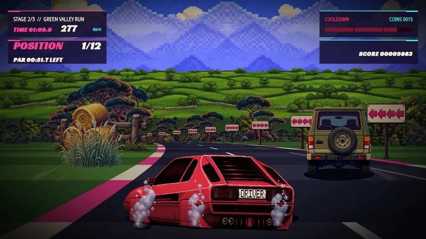Скриншот 3 к игре Ridiculous Racing: Retro Arcade Racer