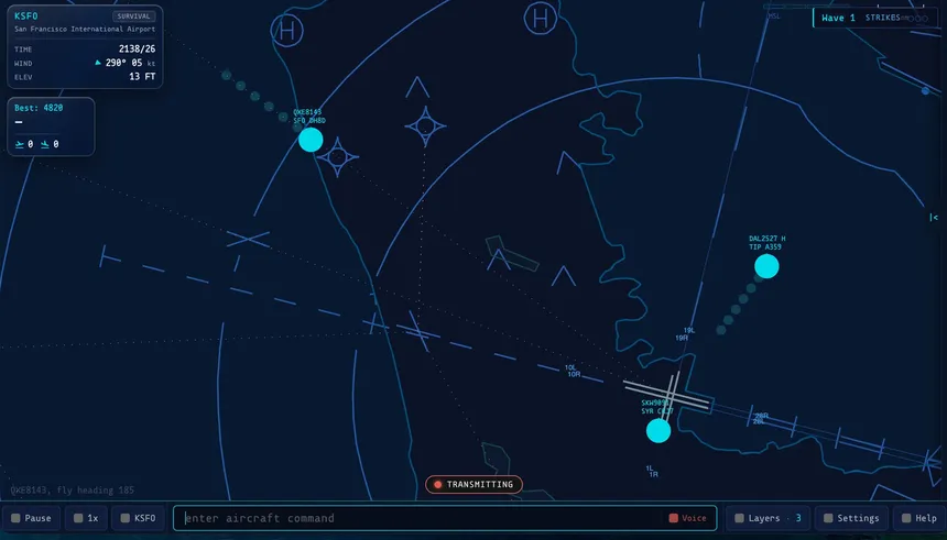 Скриншот 2 к игре Vectorline: Air Traffic Control Simulator