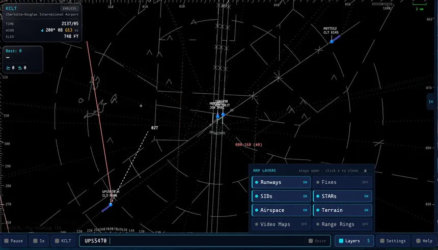 Скриншот 5 к игре Vectorline: Air Traffic Control Simulator