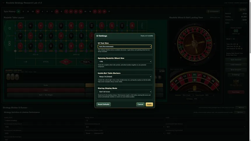 Скриншот 7 к игре Roulette Strategy Research Lab