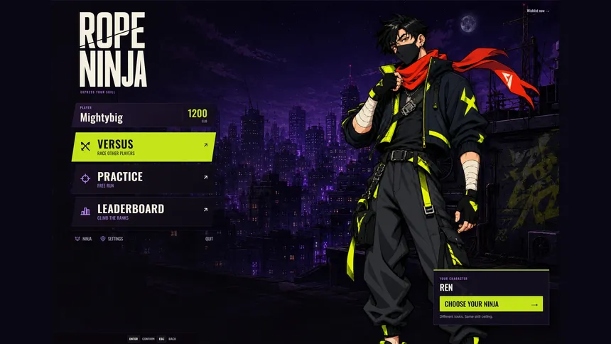 Скриншот 1 к игре Rope Ninja