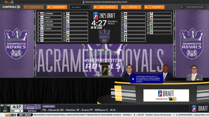Скриншот 1 к игре Draft Day Sports: Pro Basketball 2025