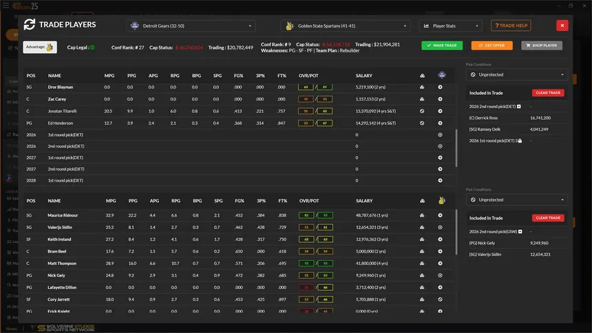 Скриншот 5 к игре Draft Day Sports: Pro Basketball 2025