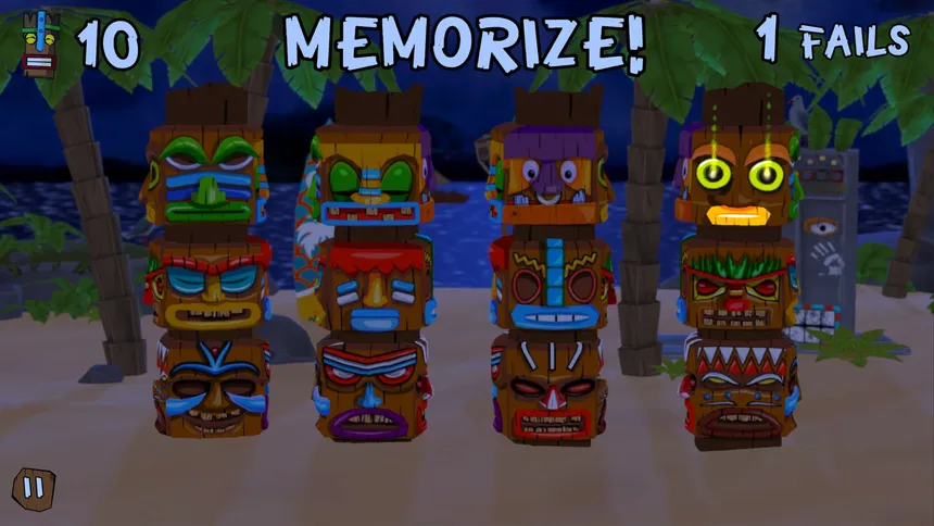 Скриншот 1 к игре Tiki Tiki: The Tropical Memory Game