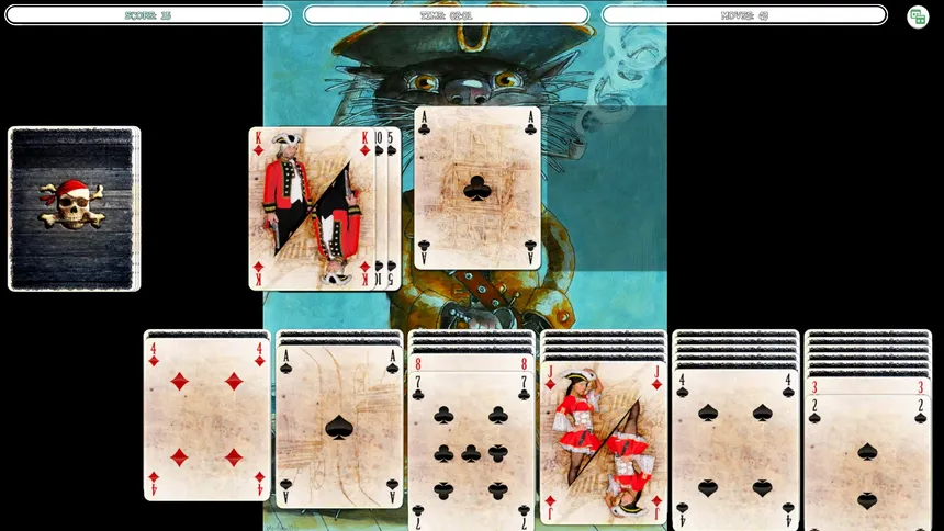 Скриншот 2 к игре Solitaire - Cat Pirate Portrait