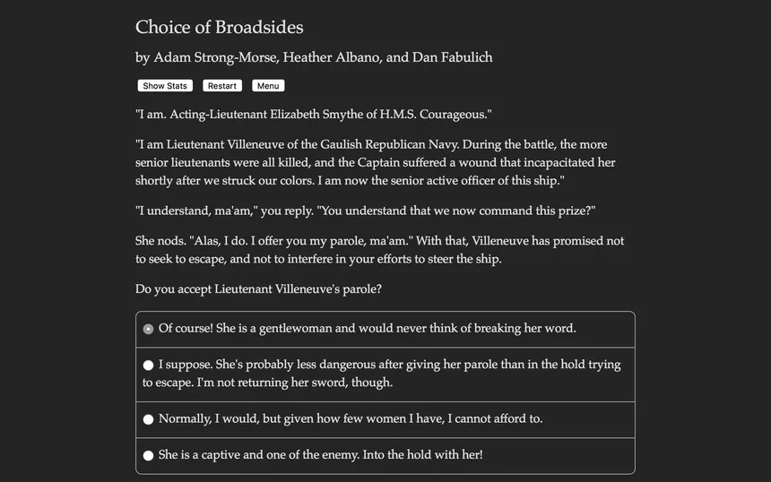 Скриншот 2 к игре Choice of Broadsides