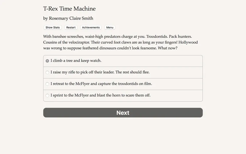 Скриншот 1 к игре T-Rex Time Machine
