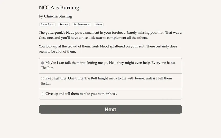 Скриншот 1 к игре NOLA is Burning