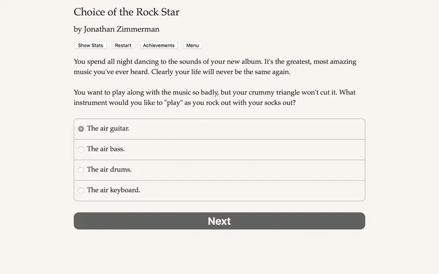 Скриншот 1 к игре Choice of the Rock Star