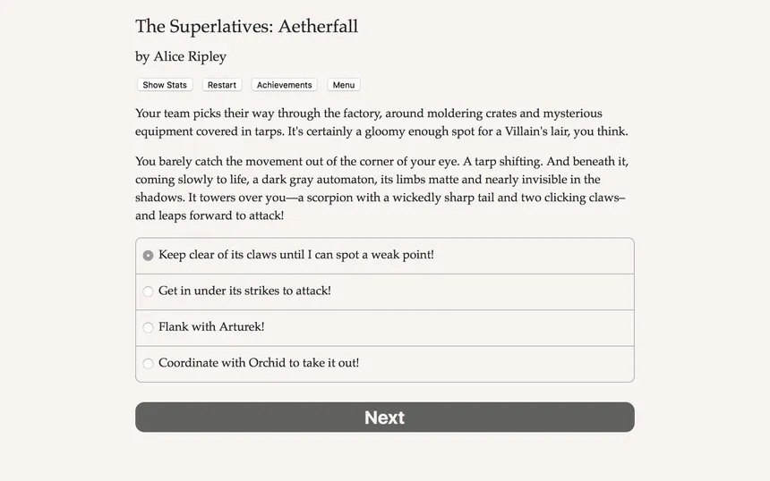 Скриншот 1 к игре The Superlatives: Aetherfall