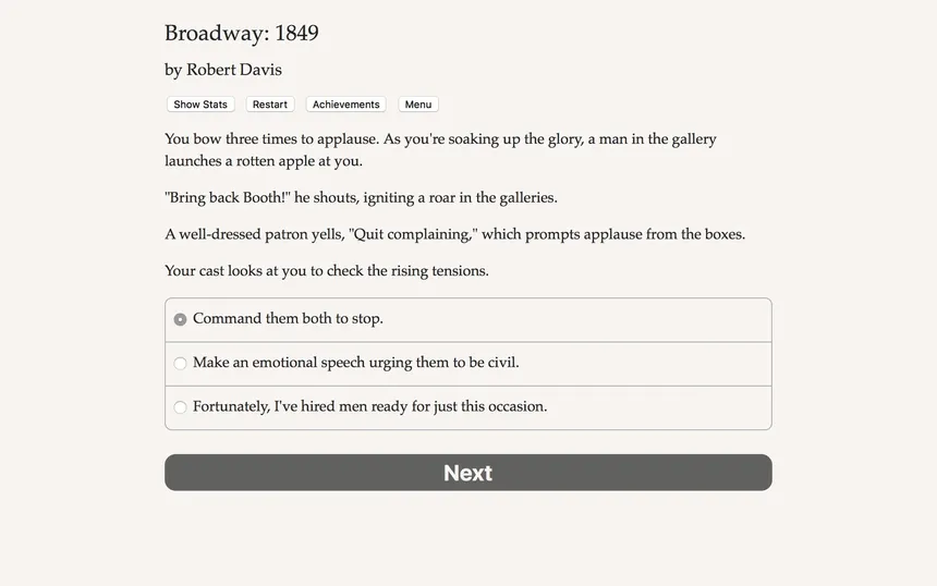 Скриншот 1 к игре Broadway: 1849