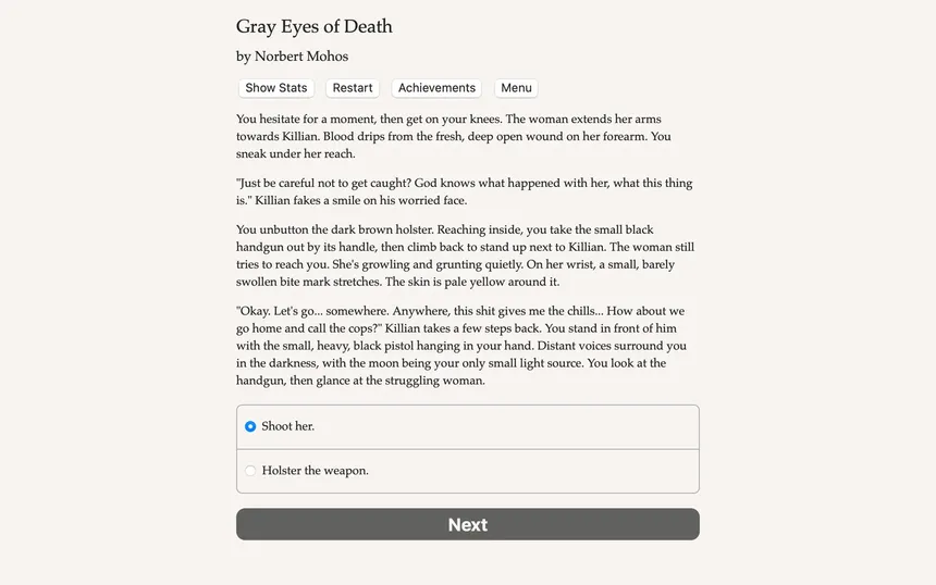 Скриншот 1 к игре Gray Eyes of Death