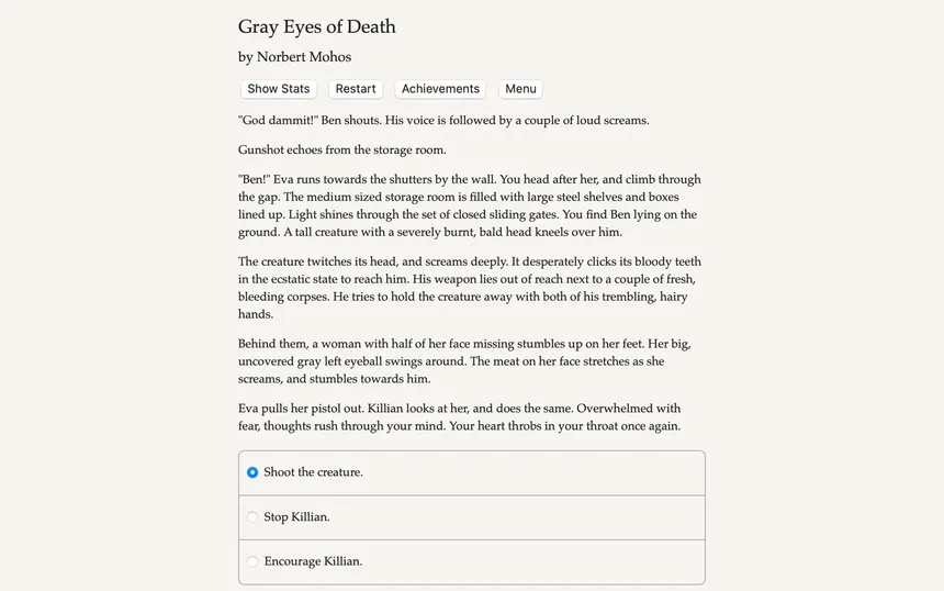 Скриншот 2 к игре Gray Eyes of Death