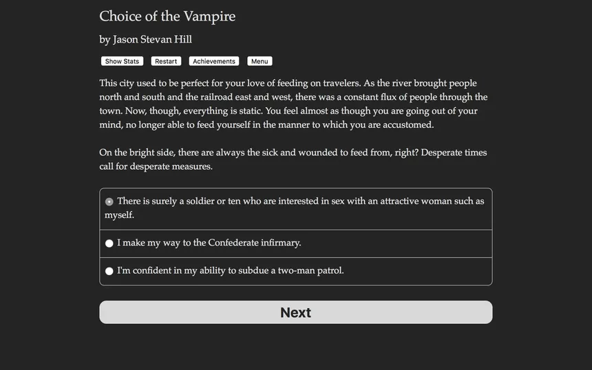 Скриншот 2 к игре Choice of the Vampire
