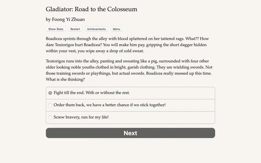 Скриншот 1 к игре Gladiator: Road to the Colosseum