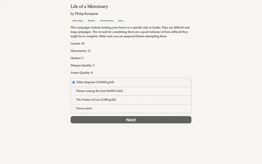 Скриншот 1 к игре Life of a Mercenary