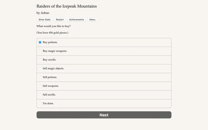 Скриншот 1 к игре Raiders of the Icepeak Mountains
