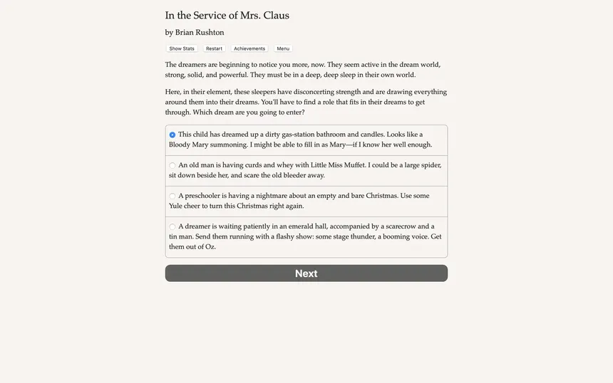 Скриншот 1 к игре In the Service of Mrs. Claus
