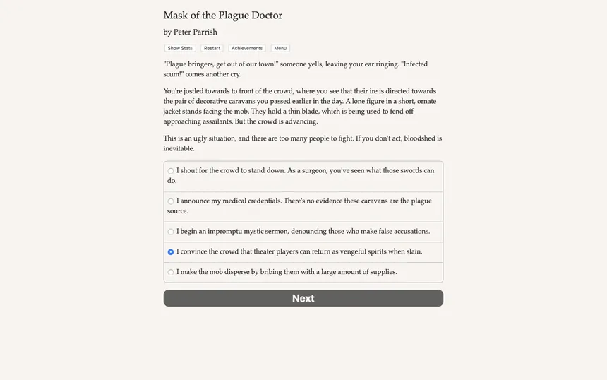 Скриншот 4 к игре Mask of the Plague Doctor