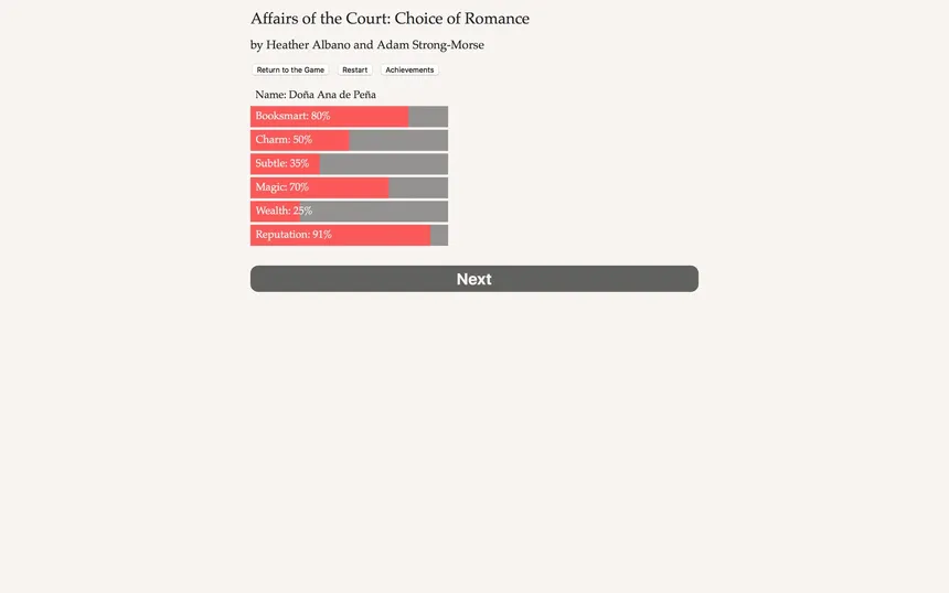 Скриншот 1 к игре Affairs of the Court: Choice of Romance