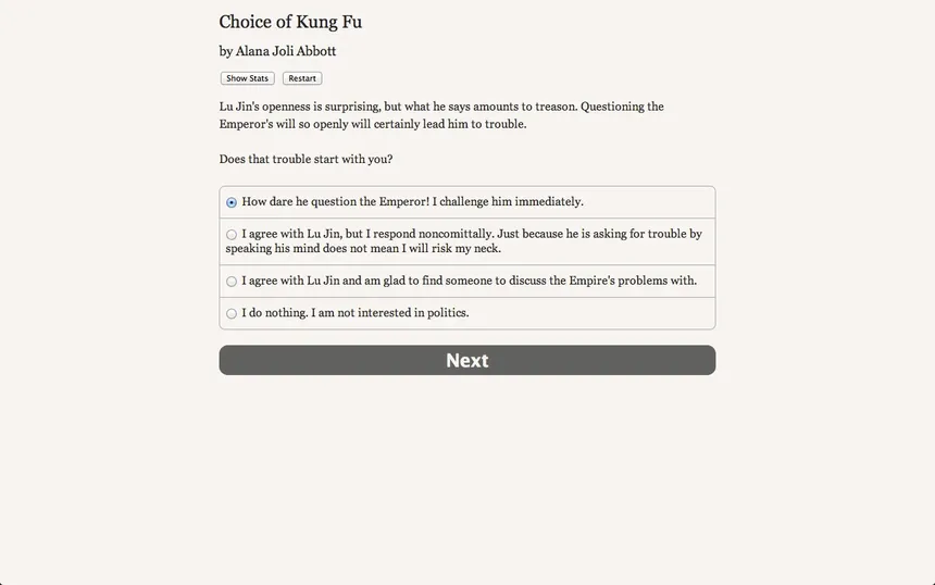 Скриншот 1 к игре Choice of Kung Fu