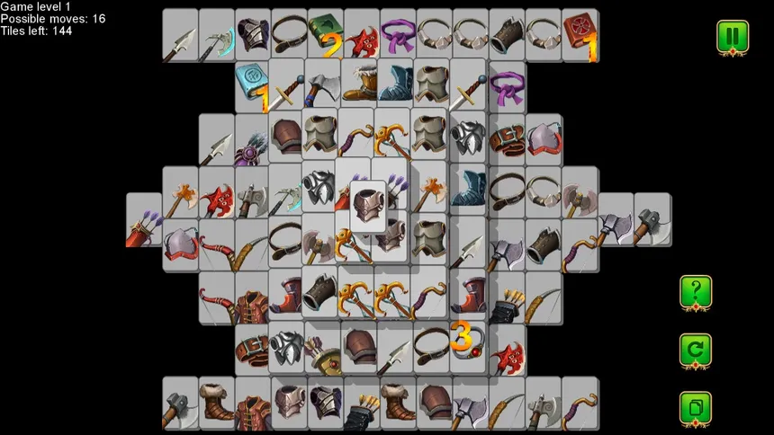 Скриншот 2 к игре Weapon and Armor: Mahjong