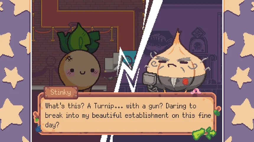 Скриншот 1 к игре Turnip Boy Robs a Bank