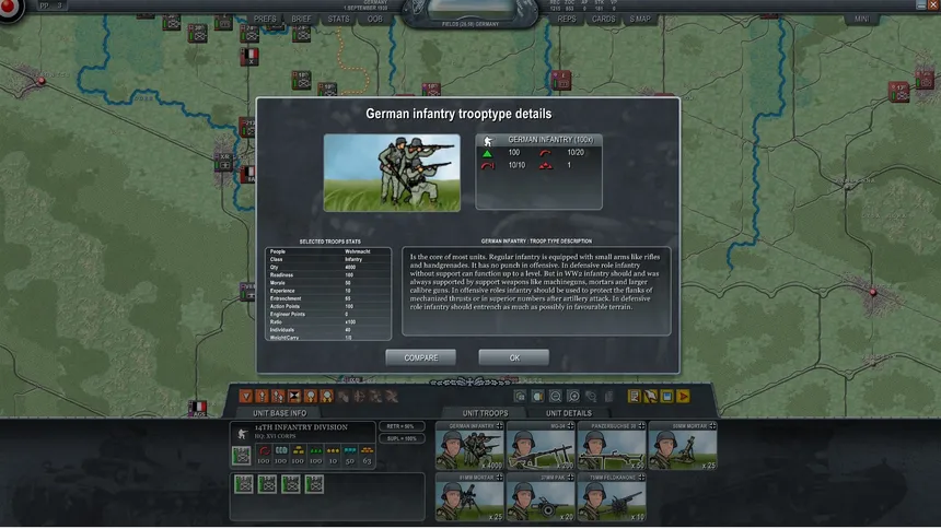 Скриншот 1 к игре Decisive Campaigns: The Blitzkrieg from Warsaw to Paris