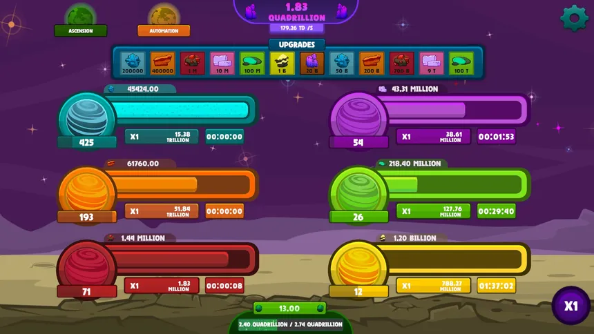 Скриншот 1 к игре Idle Planets