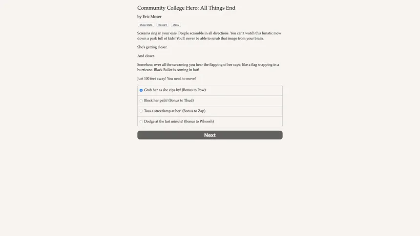 Скриншот 1 к игре Community College Hero: All Things End