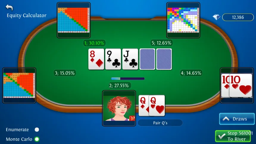 Скриншот 6 к игре Solo King - Single Player : Texas Hold'em Poker and Calculators