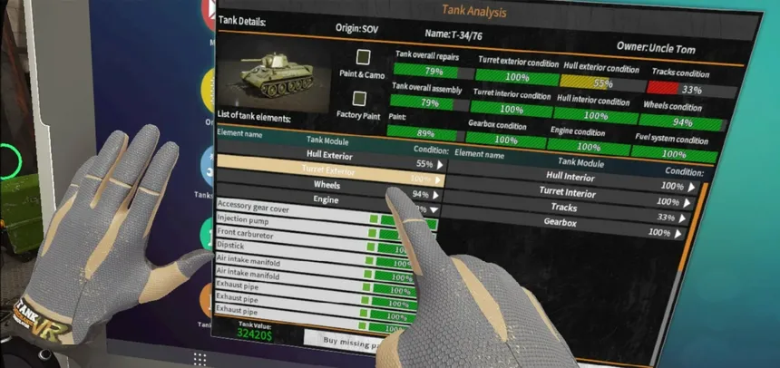 Скриншот 2 к игре Tank Mechanic Simulator VR