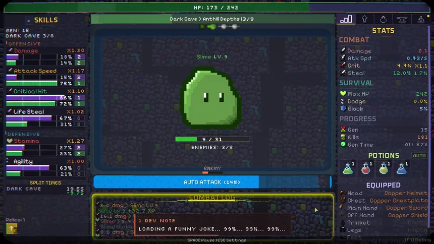 Скриншот 1 к игре Gene Crawl: Dungeon Descent