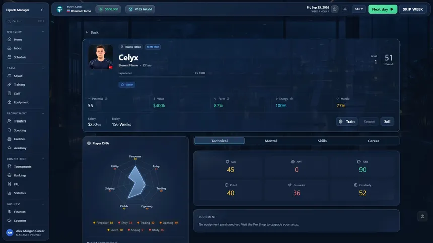 Скриншот 1 к игре Esports Manager: FPS