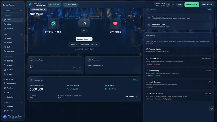 Скриншот 4 к игре Esports Manager: FPS