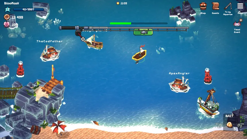 Скриншот 3 к игре Tiny Aquarium: Social Fishkeeping