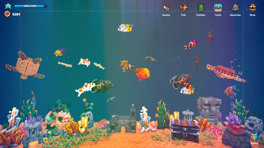 Скриншот 6 к игре Tiny Aquarium: Social Fishkeeping