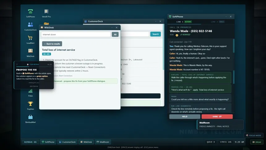 Скриншот 2 к игре On Hold - Call Center Simulator