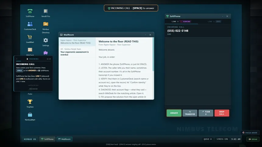 Скриншот 3 к игре On Hold - Call Center Simulator