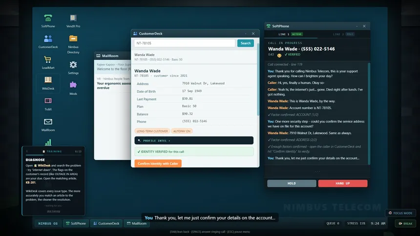 Скриншот 7 к игре On Hold - Call Center Simulator