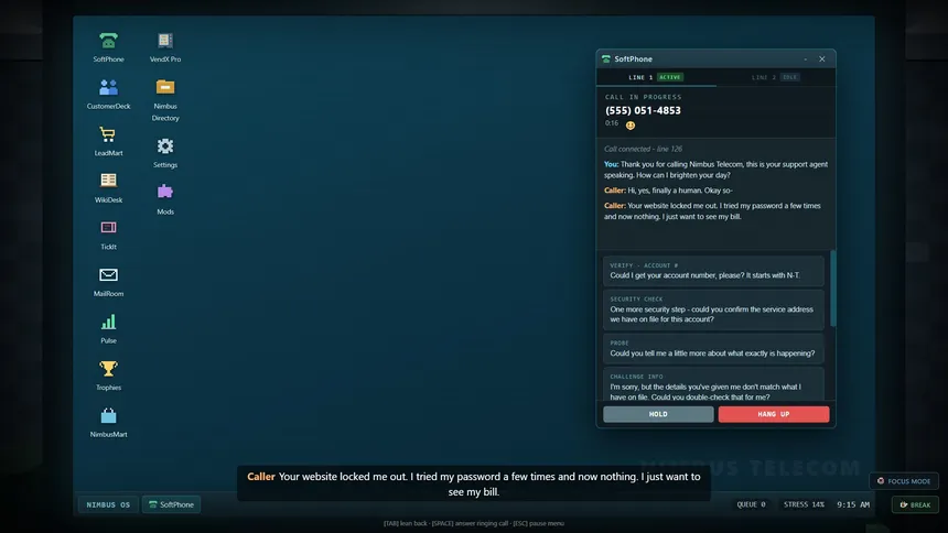Скриншот 8 к игре On Hold - Call Center Simulator
